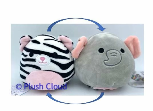 Kellytoys Squishmallows SQUISHMALLOW 5" Flip A Mallow TASHA Snow Tiger & MILA Elephant 4 Kellytoys Squishmallows SQUISHMALLOW 5" Flip A Mallow TASHA Snow Tiger & MILA Elephant
