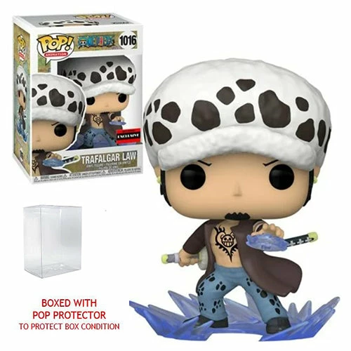 Funko Pop! One Piece: Trafalgar Law Pop! AAA Exclusive #1016 + Protector 7 Funko Pop! One Piece: Trafalgar Law Pop! AAA Exclusive #1016 + Protector