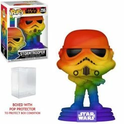 Funko Pop! Star Wars Stormtrooper Pride 2021 Rainbow Pop! Vinyl Figure #296 + Protector