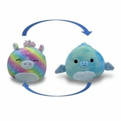 Kellytoys Squishmallow 5" Flip A Mallow PRIM The Unicorn & SHANTIRA The Pterodactyl Dinosaur Squishmallows