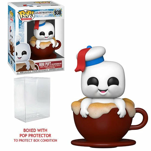 Funko Pop! Mini Puft In Cappuccino Cup - Ghostbusters: Afterlife #938 + Protector 8 Funko Pop! Mini Puft In Cappuccino Cup - Ghostbusters: Afterlife #938 + Protector