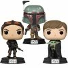 Funko Pop! The Mandalorian: Set Of 3 - Cobb Vanth #484, Fennec Shand #483, Luke With Grogu #482 + Protectors