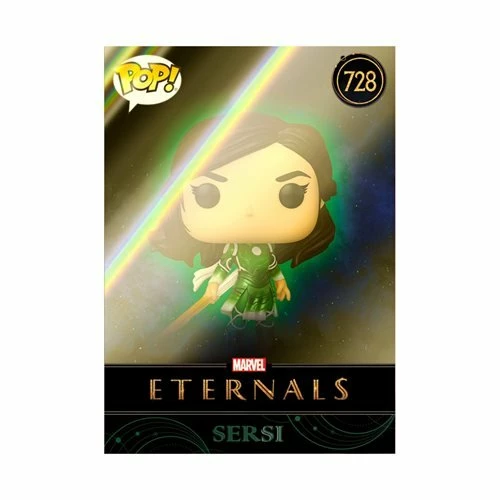 Funko Pop! Marvel Eternals: Sersi #728 + Protector - Entertainment Earth Exclusive Collector Card 11 Funko Pop! Marvel Eternals: Sersi #728 + Protector - Entertainment Earth Exclusive Collector Card