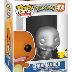 Funko Pop! Pokemon: Silver Charmander Vinyl Figure #455 + Protector 11 Funko Pop! Pokemon: Silver Charmander Vinyl Figure #455 + Protector