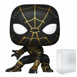 Funko Pop! Spider-Man No Way Home: Black & Gold Suit Spider Man #911 + Protector