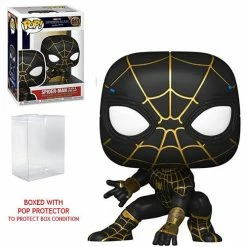 Funko Pop! Spider-Man No Way Home: Black & Gold Suit Spider Man #911 + Protector 13 Funko Pop! Spider-Man No Way Home: Black & Gold Suit Spider Man #911 + Protector