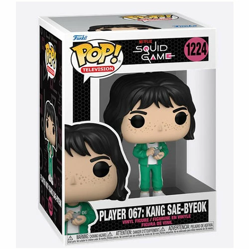 Funko Pop! Squid Game Player 067: Kang Sae-Byeok #1224 + Protector 6 Funko Pop! Squid Game Player 067: Kang Sae-Byeok #1224 + Protector