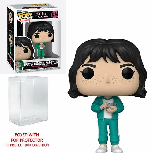 Funko Pop! Squid Game Player 067: Kang Sae-Byeok #1224 + Protector 8 Funko Pop! Squid Game Player 067: Kang Sae-Byeok #1224 + Protector