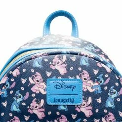 Loungfly Loungefly Lilo & Stitch Angel And Stitch Hearts Mini-Backpack - Entertainment Earth Exclusive