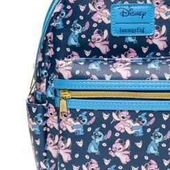 Loungfly Loungefly Lilo & Stitch Angel And Stitch Hearts Mini-Backpack - Entertainment Earth Exclusive