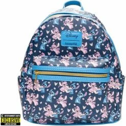 Loungfly Loungefly Lilo & Stitch Angel And Stitch Hearts Mini-Backpack - Entertainment Earth Exclusive