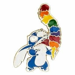 Loungefly Lilo & Stitch Rainbow Ice Cream Stitch Enamel Pin - Entertainment Earth Exclusive