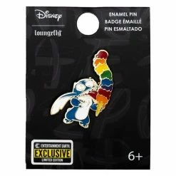 Loungefly Lilo & Stitch Rainbow Ice Cream Stitch Enamel Pin - Entertainment Earth Exclusive