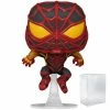 Funko Pop! Spider-Man Miles Morales Game S.T.R.I.K.E. Suit Vinyl Figure #766 + Protector