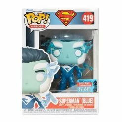 Funko Pop! DC Superman Blue #419 - Funko Exclusive 2021 Fall Convention Limited Edition + Protector