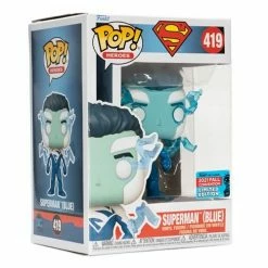 Funko Pop! DC Superman Blue #419 - Funko Exclusive 2021 Fall Convention Limited Edition + Protector