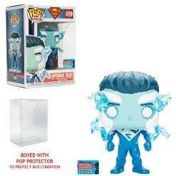 Funko Pop! DC Superman Blue #419 - Funko Exclusive 2021 Fall Convention Limited Edition + Protector