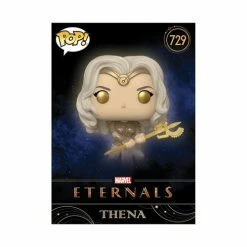 Funko Pop! Marvel Eternals: Thena #729 + Protector - Entertainment Earth Exclusive Collector Card 18 Funko Pop! Marvel Eternals: Thena #729 + Protector - Entertainment Earth Exclusive Collector Card