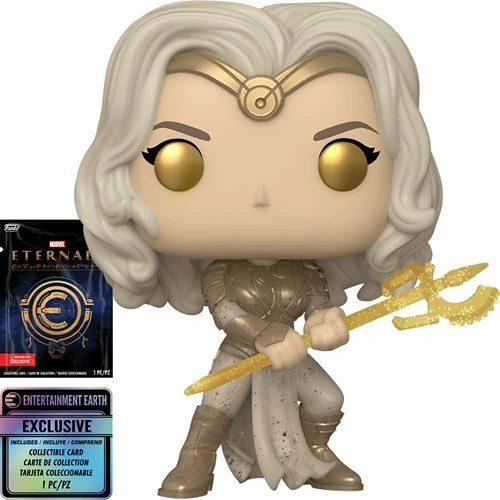 Funko Pop! Marvel Eternals: Thena #729 + Protector - Entertainment Earth Exclusive Collector Card 3 Funko Pop! Marvel Eternals: Thena #729 + Protector - Entertainment Earth Exclusive Collector Card