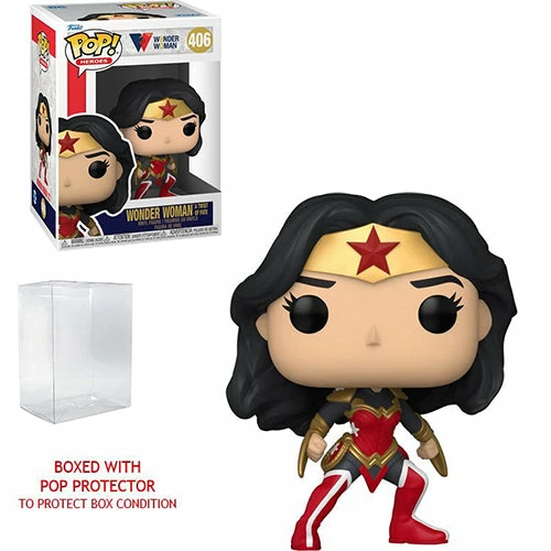 Funko Pop! Wonder Woman 80th Anniversary: A Twist Of Fate Vinyl Figure #406 + Protector 7 Funko Pop! Wonder Woman 80th Anniversary: A Twist Of Fate Vinyl Figure #406 + Protector