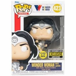 Funko Pop! Wonder Woman 80th Anniversary White Lantern Glow In The Dark Vinyl Figure #423 + Protector